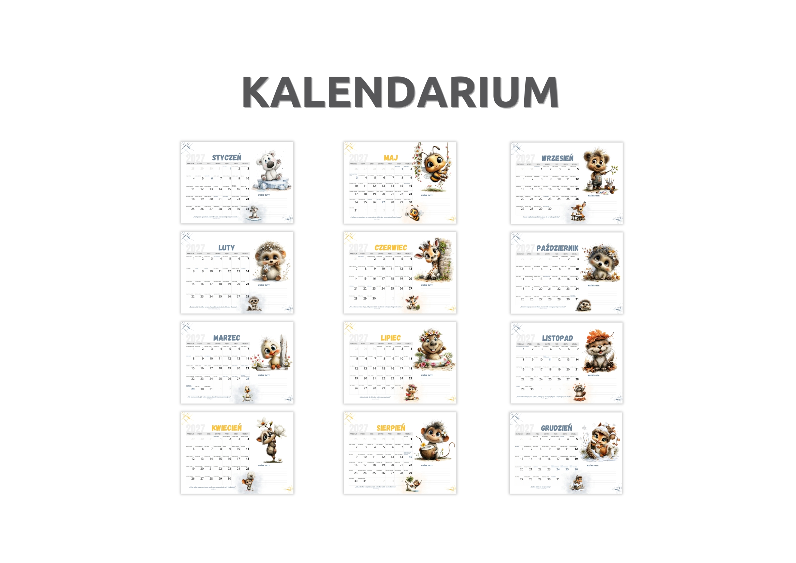 DZIECIĘCY-poziom kalendarium